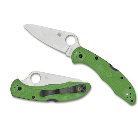 Spyderco 2024 Spyderco Salt 2, Lightweight Green, Plain Lc200N Steel, Reveal 7 SPY-C88FPGR2